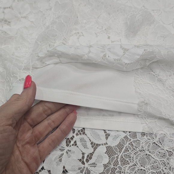 Express‎ High Waisted Lace Pencil Skirt Lined Size Small - Picture 3 of 8